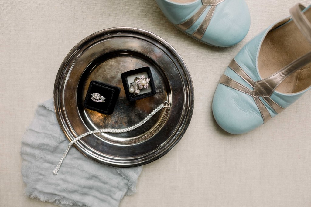 She said “I do” in her “something blue”